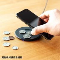 サンワサプライ ワイヤレス充電パッド（5W） WLC-PAD16BK 1個（直送品）