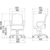 藤沢工業 TOKIO CFシリーズ オフィスチェア CF-6M ブルー 1脚（取寄品）