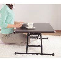 ファミリー・ライフ NEW らくらく昇降式フリーテーブル木製 ホワイト 0361410（直送品）