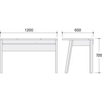 オカムラ ラトリオ デスク1200 幅1200×奥行650×高さ720mm オークブラウンツートーン 86NC2D WH78 1台（直送品）