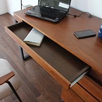 市場 ウォルナッツ デスク（配線孔つき） 幅1200×奥行600×高さ725mm ブラウン T-3261BR 1台（直送品）