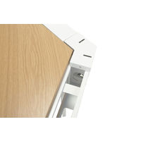 【組立設置込】Ceha プレノデスクシステム 120度天板デスク　幅1243×奥行1243×高さ720mm 天板オーク/脚ブラック　1台（4梱包）（取寄品）