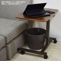 宮武製作所 キャスター付きガス式昇降テーブル 幅600×奥行き400×高さ490～690mm ブラウン 8NA-LT6042BR 1台（直送品）