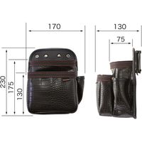 TJMデザイン 着脱式腰袋G 2段小 SFKBG-2S 1個