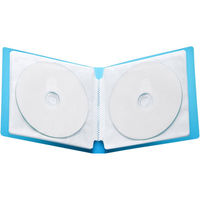 サンワサプライ CD・DVDケース ファイルタイプ 12枚収納 ブルー FCD-FL12BL 1個