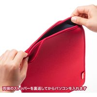 サンワサプライ PCインナーバッグ 封筒型 11インチワイド対応 レッド IN-WETSL11R 1個（直送品）
