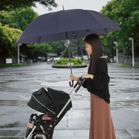 伊藤忠リーテイルリンク ワンタッチ布傘 ネイビー 80cm NK-4 1セット（6本）