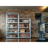 メタルシステム スチールラック 収納 シェルフ 棚 幅187.7x高さ104.8x奥行32.0 4段 MS18104d3 1セット（直送品）