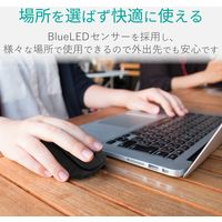 ワイヤレスマウス 静音マウス 無線 2.4GHz 5ボタン ブルーLED ブラック M-FBL01DBXSBK エレコム 1個（直送品）