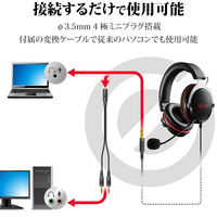 ヘッドセット オーバーヘッド ゲーミング 両耳 φ3.5mm 4極ミニプラグ PS5 任天堂スイッチ ブラック HS-G40BK エレコム 1個