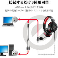ヘッドセット オーバーヘッド ゲーミング 両耳 φ3.5mm 4極ミニプラグ PS5 任天堂スイッチ ブラック HS-G60BK エレコム 1個