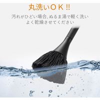 エレコム クリーニングブラシ/回転タイプ/2種類の毛/除電/ブラック KBR-AM013AS 1個