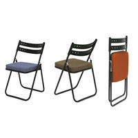 SANKEI GARDE STUDIO 折りたたみイス アクト 座厚張りクッション付 ブルー NT-FC-22065 1セット(2脚入)（直送品）