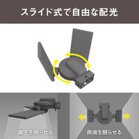 ムサシ LED-AC2050 12.5W×2灯 LEDセンサーライト 1個