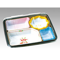 タカギ産業 弁当容器 TSR-60夢彩ごぜん 柄付 セット 350064 1袋(50個)（直送品）