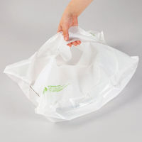 福助工業 持ち帰り袋 ステイブルバッグバイオ25 乳白 No.80 0482536 1袋(100個)（直送品）