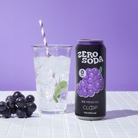 巨林フーズ&リカー ZERO SODA(ゼロ ソーダ) ぶどう 500ml 1箱(24缶入)