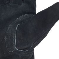 小野商事 牛床革手袋 オイル 内綿 マジックテープ 黒 AG4831 1双