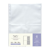 myfa（ミファ）コレクションポケット 4ポケット A4 30穴 L判・ハガキ用 10枚入 1セット（5袋） LIHIT LAB.