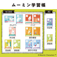 学習帳　さんすう　セミB5　ムーミン　17マス　2冊　LU117　日本ノート