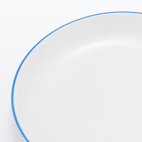 無印良品 日常の器 プレート 小 ブルーライン 約直径14cm 1セット（2個） 良品計画