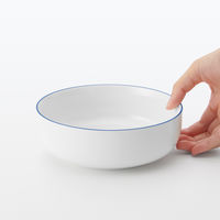無印良品 日常の器 ボウル 中 ブルーライン 約直径16.5cm 良品計画