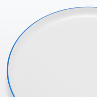 無印良品 日常の器 プレート 特大 ブルーライン 約直径27cm 1セット（2個） 良品計画
