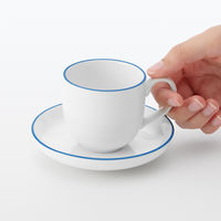 無印良品 日常の器 デミタスカップ ブルーライン 約130mL 良品計画