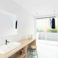 川口技研 室内用スポット型 標準サイズ ブラック SPC-BK 1セット(2本)（直送品）