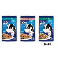 フィリックス 猫 やわらかグリル 成猫用 お魚バラエティパック（12袋入）1個 キャットフード ウェット パウチ