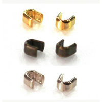 日本紐釦 ファスナー用止め金具 上止めパーツ 50組入 金属/4~5号対応 ゴールド F2-213（直送品）