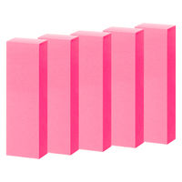 【強粘着】アスクル はたらく 強粘着ふせん 50×15mm ビビッドピンク （短冊ミニ） 5冊  オリジナル