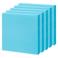 【強粘着】アスクル はたらく 強粘着ふせん 75×75mm ビビッドブルー （正方形） 5冊  オリジナル