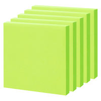 【強粘着】アスクル はたらく 強粘着ふせん 75×75mm ビビッドグリーン （正方形） 5冊  オリジナル