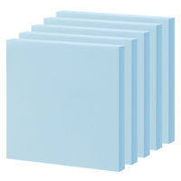 【強粘着】アスクル はたらく 強粘着ふせん 75×75mm パステルブルー （正方形） 10冊（5冊×2箱）  オリジナル