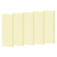 【強粘着】アスクル はたらく 強粘着ふせん 75×25mm パステルイエロー （短冊） 10冊（5冊×2箱）  オリジナル