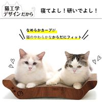 バリバリベッドＭ ダークブラウン 爪とぎ 猫壱