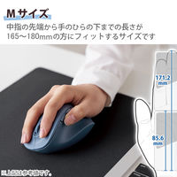 Bluetoothマウス 静音 無線 ワイヤレス 握りの極み 5ボタン Mサイズ 青 M-XGM30BBSKBU エレコム 1個（直送品）