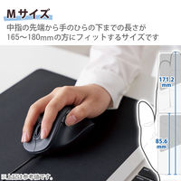マウス 有線 静音マウス 握りの極み 5ボタン Mサイズ ブラック M-XGM30UBSKBK エレコム 1個（直送品）