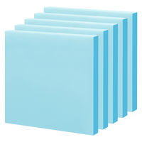 【強粘着】アスクル はたらく 強粘着ふせん 75×75mm パワーパステルブルー （正方形） 5冊  オリジナル