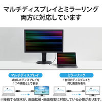 変換アダプタ ( USB Type C to HDMI ) 4K 60Hz ブラック AD-CHDMIQDBK エレコム 1個（直送品）