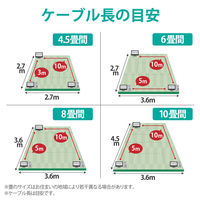 LANケーブル Cat8 準拠 2m フラット 高速 ストレート ブラック ECLD-OCTFT/BK20 エレコム 1個