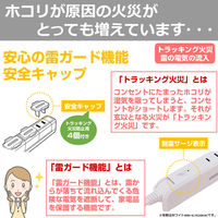 延長コード 電源タップ スリム回転タップ 2P式 7個口 2m 耐雷サージ 朝日電器 ELPA WBS-SL702SB（BK）1個