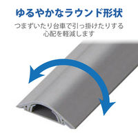 エレコム 床用モール (長サ1m・グレー) LD-GA1207/LG 1個