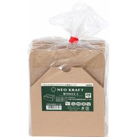 シモジマ 食品箱 ネオクラフト 窓付BOX S クラフト 004248043 1袋(20枚)