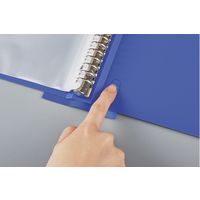 コクヨ クリヤーブック＜Glassele＞（替紙式・背ポケットタイプ・リングファイル） A4タテ 30穴 ブルー ラーGLB720B 1冊