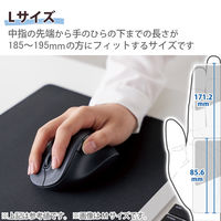 Bluetoothマウス 静音 ワイヤレス 無線 握りの極み 5ボタン L ブラック M-XGL30BBSKBK エレコム 1個（直送品）