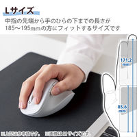 Bluetoothマウス 静音 ワイヤレス 無線 握りの極み 5ボタン L ホワイト M-XGL30BBSKWH エレコム 1個