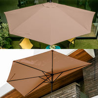 重し不要・取付簡単　オーニングパラソル　パラシェード　ハーフ　ブラウン PDHA2-BR 1個（直送品）