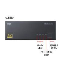 サンワサプライ 8K対応HDMI切替器(3入力・1出力) SW-HDR8K31L 1個（直送品）